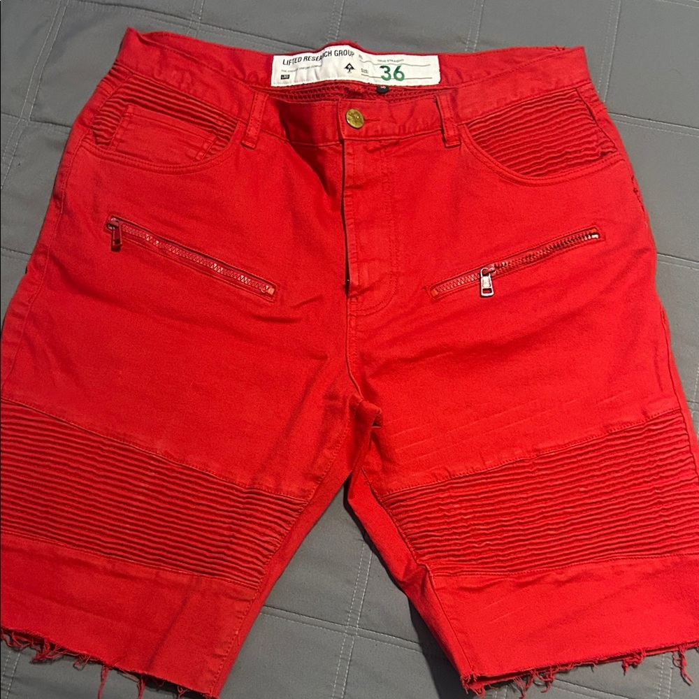 LRG Vibrant Red Men's Jean Shorts